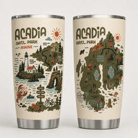 Acadia National Park Illustrated Map Tumbler
