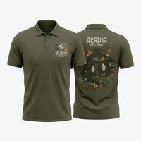 Acadia National Park Map Polo Shirt