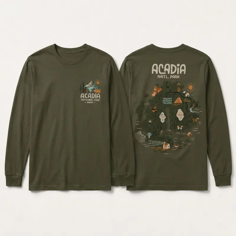 Acadia National Park Map Sweater