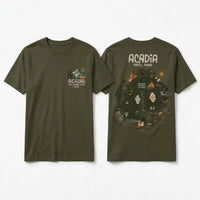 Acadia National Park Map T-Shirt