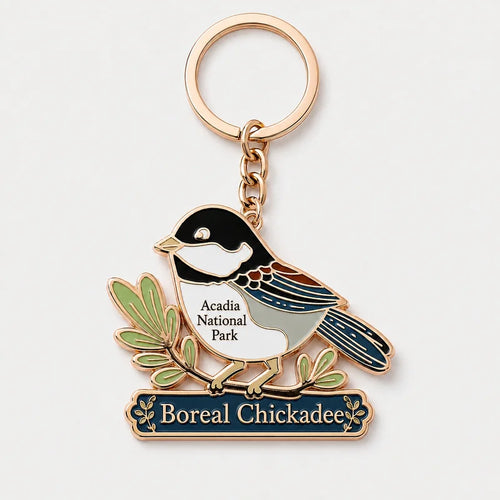 Acadia National Park Pileated Woodpecker Acrylic Keychain