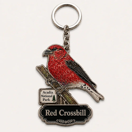 Acadia National Park Pileated Woodpecker Acrylic Keychain