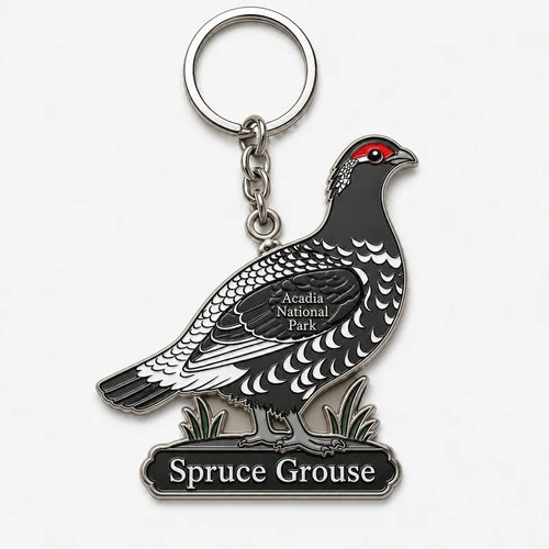 Acadia National Park Pileated Woodpecker Acrylic Keychain