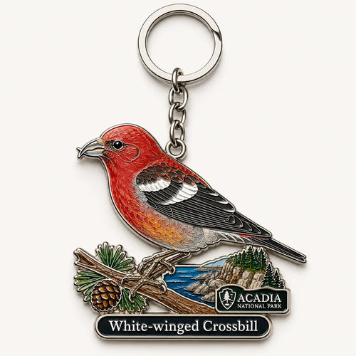 Acadia National Park Pileated Woodpecker Acrylic Keychain