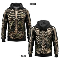 All-Over Print Skeleton Fishing Hoodie