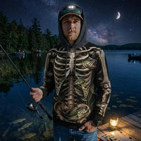 All-Over Print Skeleton Fishing Hoodie