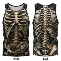 All-Over Print Skeleton Fishing Tank Top