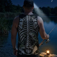 All-Over Print Skeleton Fishing Tank Top