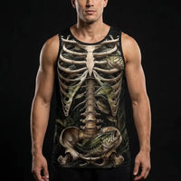 All-Over Print Skeleton Fishing Tank Top