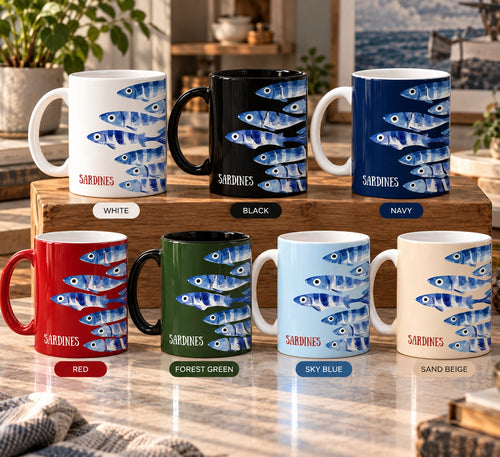 Sardines Fishing Ceramic Mug