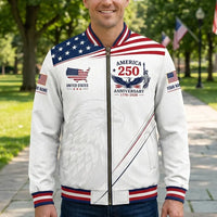 America 250 Anniversary 1776–2026 Patriotic Bomber Jacket