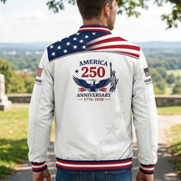 America 250 Anniversary 1776–2026 Patriotic Bomber Jacket