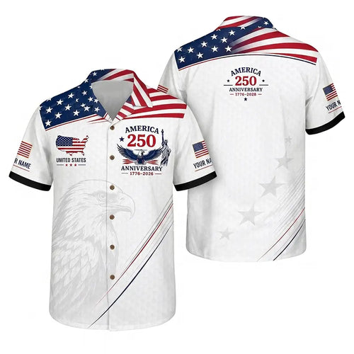 America 250 Anniversary 1776–2026 Patriotic Hawaiian Shirt