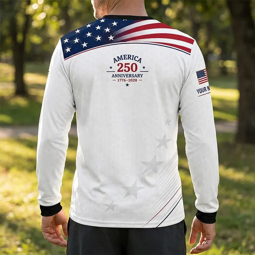 America 250 Anniversary 1776–2026 Patriotic Long Sleeve Shirt