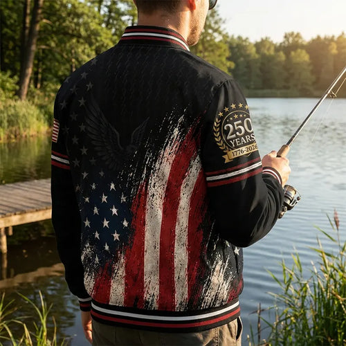 America 250 Patriotic Eagle Bomber Jacket
