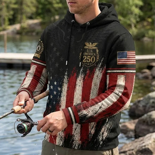America 250 Patriotic Eagle Hoodie
