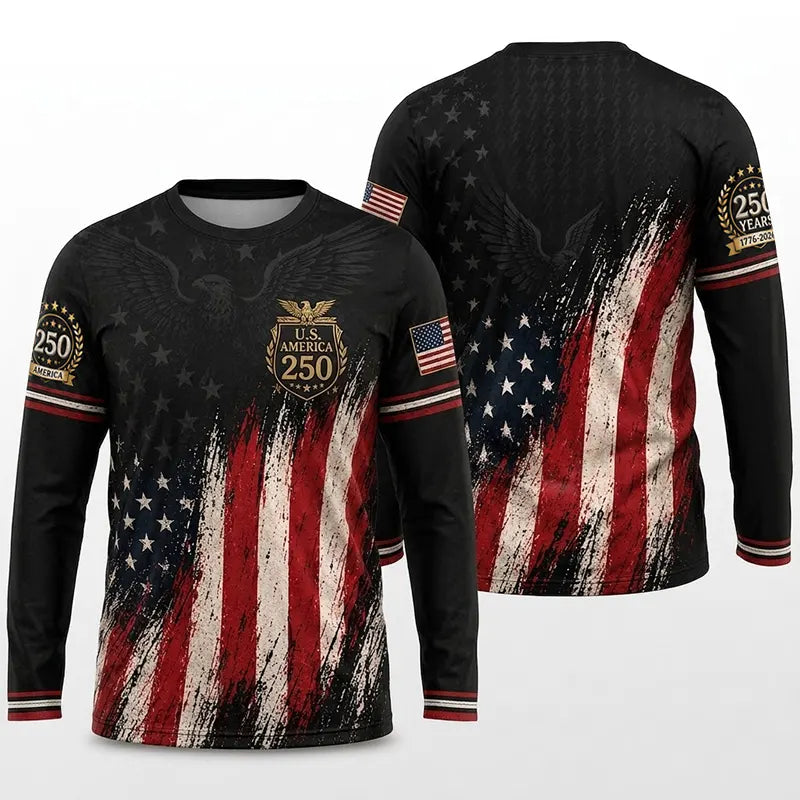 America 250 Patriotic Eagle Long Sleeve Shirt