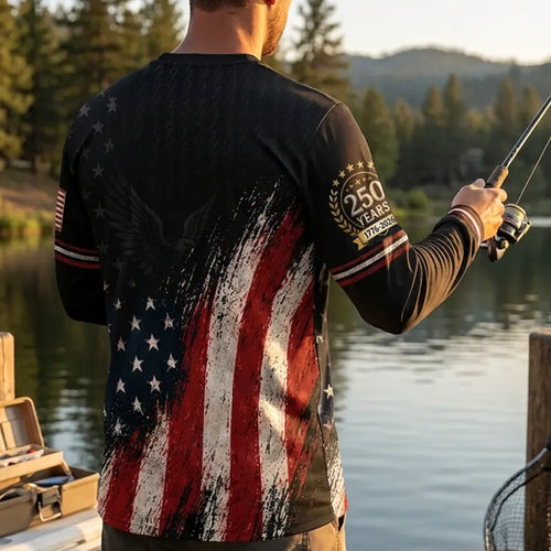 America 250 Patriotic Eagle Long Sleeve Shirt