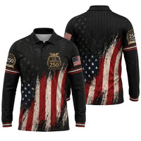 America 250 Patriotic Eagle Polo Long Sleeve Shirt