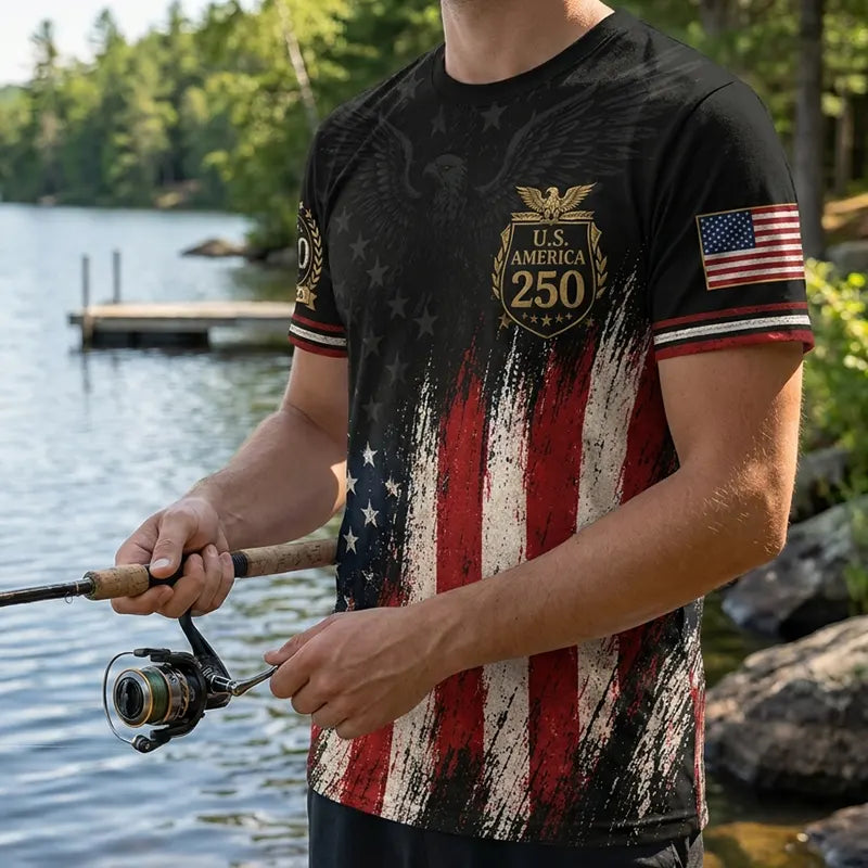 America 250 Patriotic Eagle T-Shirt 2026