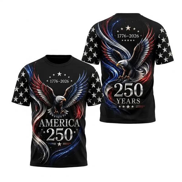 America 250 Years Patriotic Eagle T-Shirt