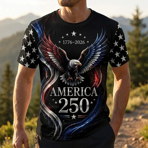 America 250 Years Patriotic Eagle T-Shirt