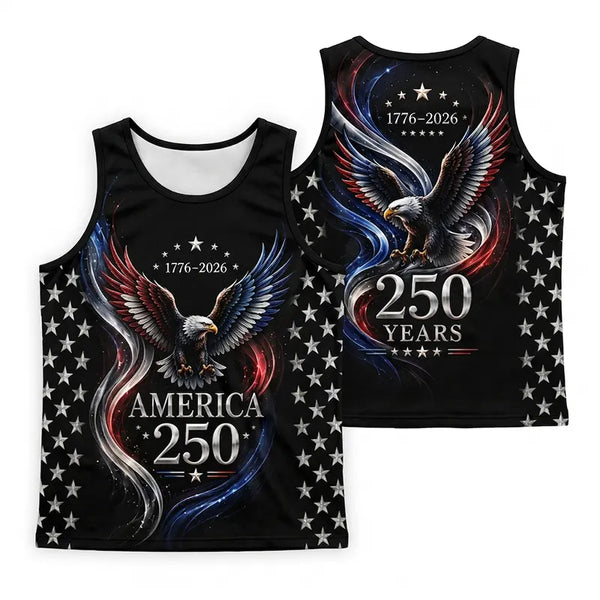America 250 Years Patriotic Eagle Tank Top