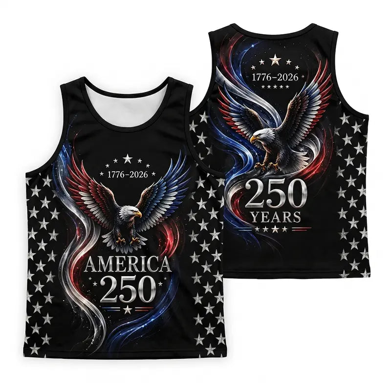 America 250 Years Patriotic Eagle Tank Top