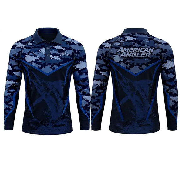 American Angler Bluewater Strike Force Polo Long Sleeve Shirt