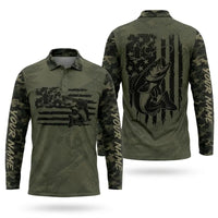 American Angler Freedom Camo Polo Long Sleeve Shirt