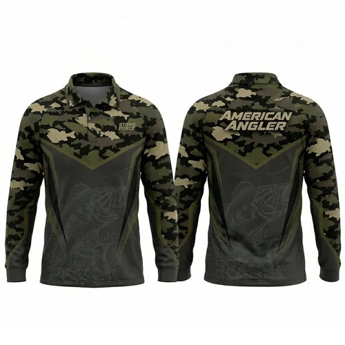 American Angler Strike Force Polo Long Sleeve Shirt