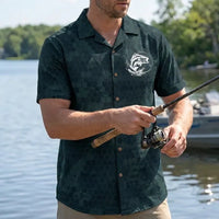 American Flag Fishing Enthusiast Hawaiian Shirt