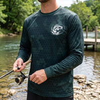 American Flag Fishing Enthusiast Long Sleeve Shirt