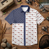 American Flag Outdoor Fishing Hawaiian Shirt