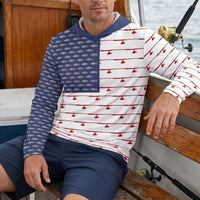 American Flag Outdoor Fishing Hoodie