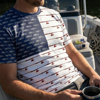 American Flag Outdoor Fishing T-Shirt
