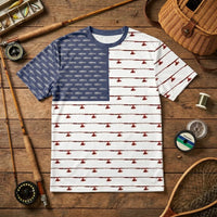 American Flag Outdoor Fishing T-Shirt