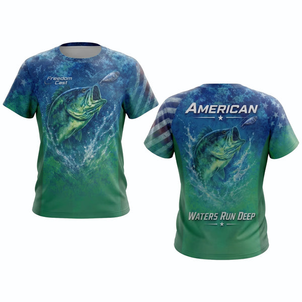 American Waters Run Deep Fishing T-Shirt 2026