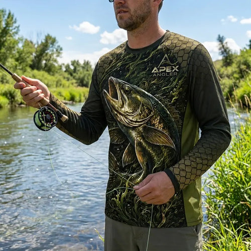 Apex Angler Built To Hunt Fishing Long Sleeve Shirt