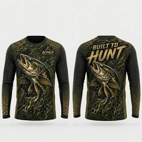 Apex Angler Built To Hunt Fishing Long Sleeve Shirt