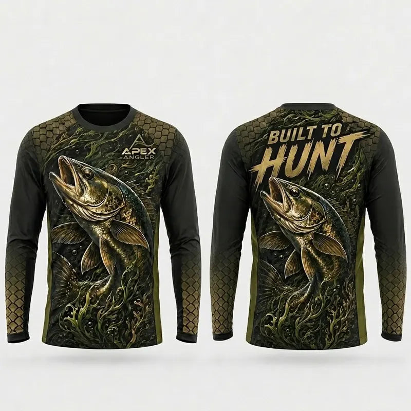 Apex Angler Built To Hunt Fishing Long Sleeve Shirt