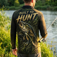 Apex Angler Built To Hunt Fishing Polo Long Sleeve Shirt