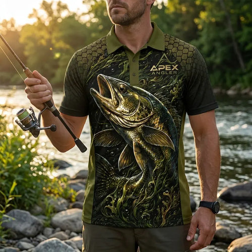 Apex Angler Built To Hunt Fishing Polo Shirt