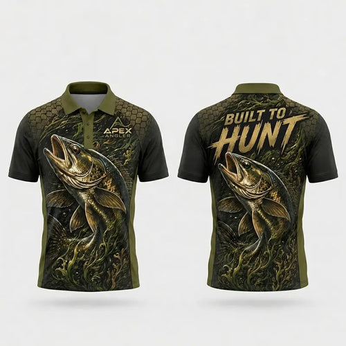 Apex Angler Built To Hunt Fishing Polo Shirt