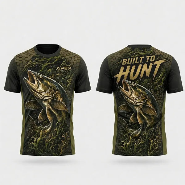 Apex Angler Built To Hunt Fishing T-Shirt