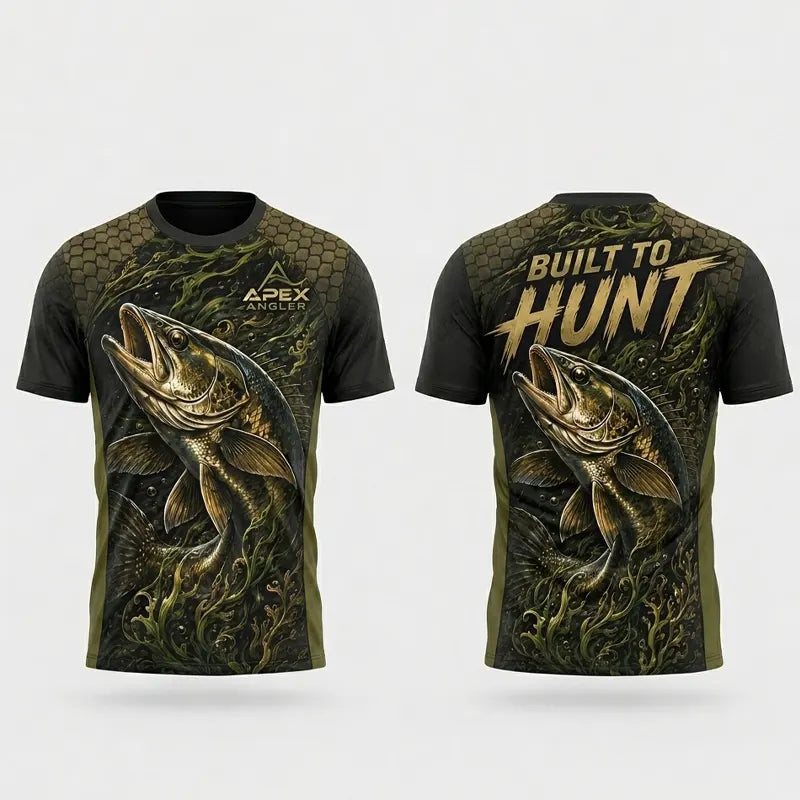 Apex Angler Built To Hunt Fishing T-Shirt