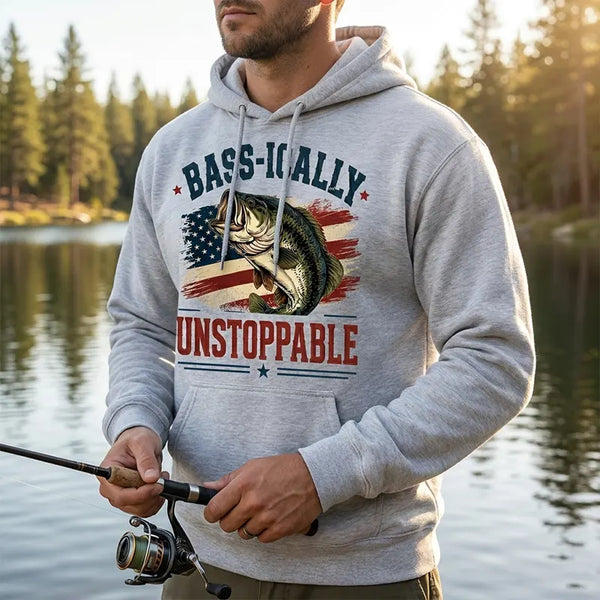 Bass-ically Unstoppable Fishing Hoodie