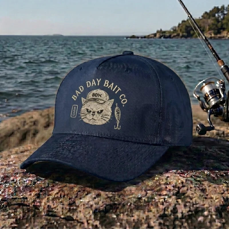 Bad Day Bait Co Grumpy Cat Fishing Embroidered Cap