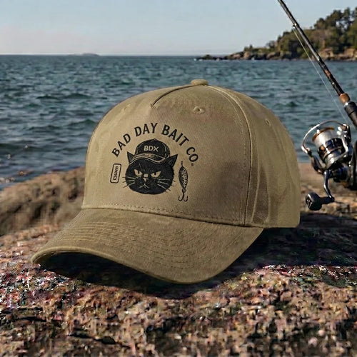 Bad Day Bait Co Grumpy Cat Fishing Embroidered Cap