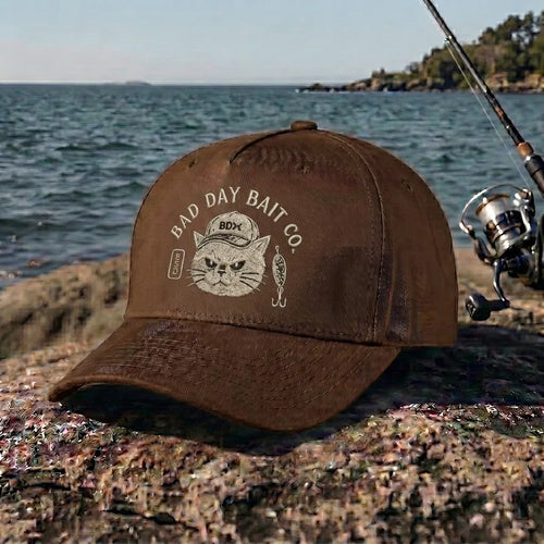 Bad Day Bait Co Grumpy Cat Fishing Embroidered Cap